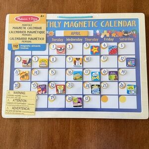 New Melissa & Doug Colorful Monthly Magnetic Calendar